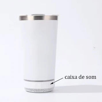 Copo Termico 420ml Tampa Abridor Cerveja Caixa Som Bluetooth