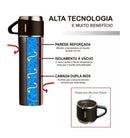 SKYTUR – Kit Térmico Completo para Todas as Estações! Garrafa Térmica 500ml + Tampa Multiuso + Xícaras | Quente & Frio | Envio Imediato!
