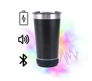 Copo Termico 420ml Tampa Abridor Cerveja Caixa Som Bluetooth