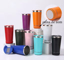 Copo Termico 420ml Tampa Abridor Cerveja Caixa Som Bluetooth
