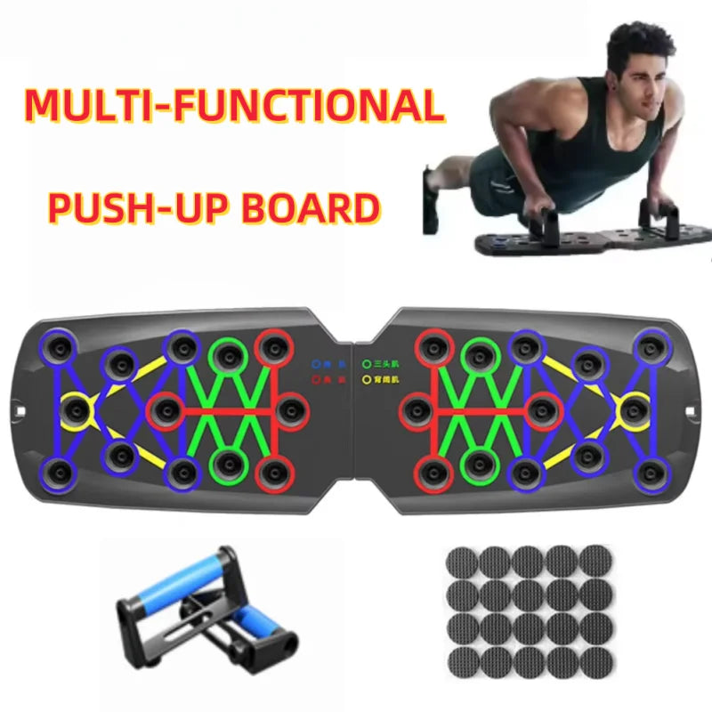 Portable Multi-Function Push-Up Board Fitness Equipment for Home Workout Muscle Training Foldable Stretching Exercise Gear