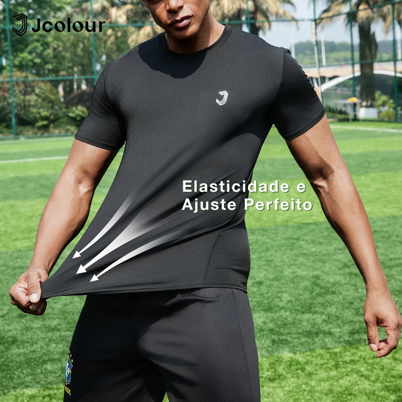 Camiseta Esportiva Masculina – Respirável, Elástica e de Secagem Rápida!