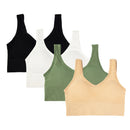 academia，roupa de academia femininas，sutiãs esportivos， Feminino Sem Bojo Basico Liso Sem Costura Nas Laterais，brasil