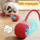 Brinquedo Interativo Automático para Gatos – Bola Recarregável com Cauda Simulada
