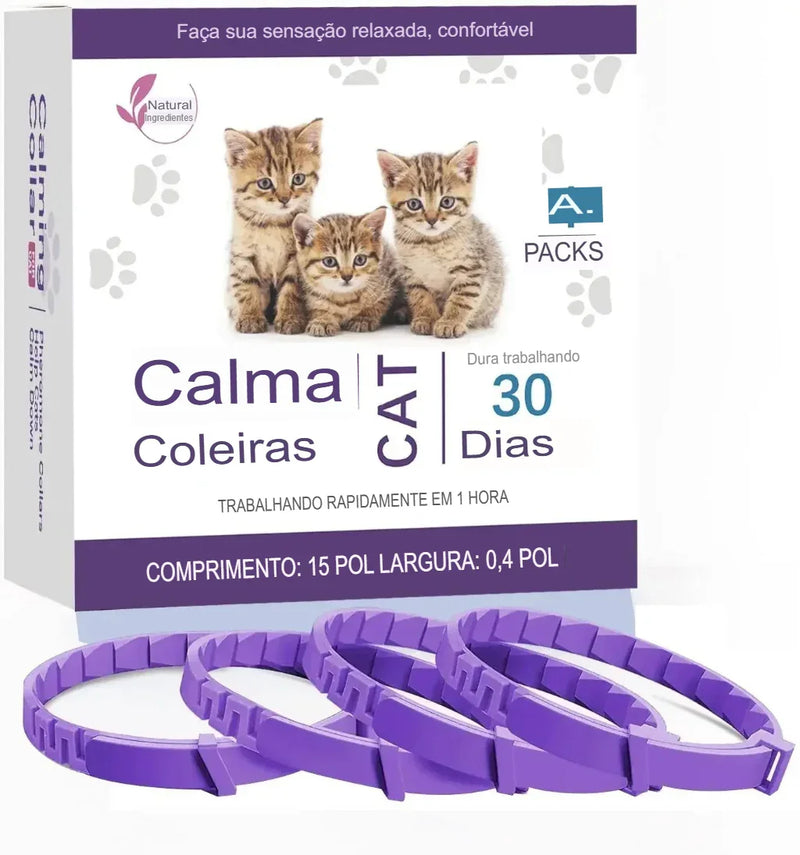 Coleira Calmante para Pets – Tranquilidade Natural para Cães e Gatos