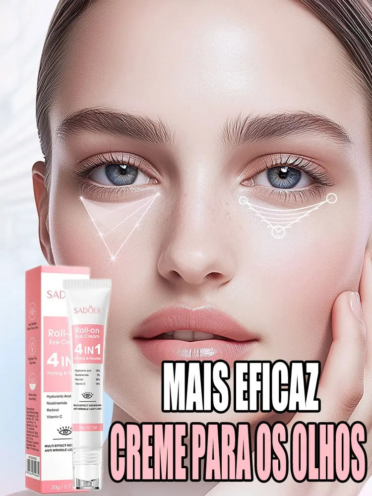 Olhar renovado, pele firme e luminosa! Creme Profissional para os Olhos – Anti-idade, Antiolheiras e Firmador.