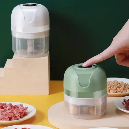 Mini Processador Triturador Sem Fio Elétrico 250ML De Alimentos Para Legumes Alho Gengibre