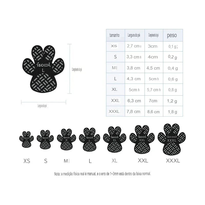 Almofadas de Tração Antiderrapantes para Cães – Proteção e Segurança para as Patas 🐶🦶 | Kit com 4 Unidades