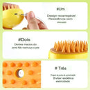 Escova a Vapor 3 em 1 para Cães e Gatos – Pente Elétrico com Pulverizador e Massagem