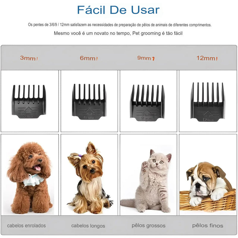 Máquina de Tosa Profissional para Cães — Potência, Precisão e Conforto no Cuidado com Seu Pet!