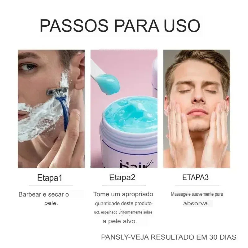 Creme Depilatório Inibidor de Crescimento – Remoção de Pelos 50g