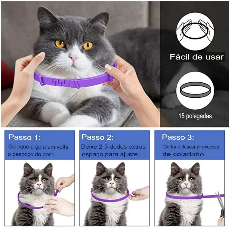 Coleira Calmante para Pets – Tranquilidade Natural para Cães e Gatos