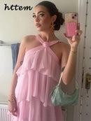 Vestido Longo Elegante com Flores 3D – Estilo Boho Chic para o Verão