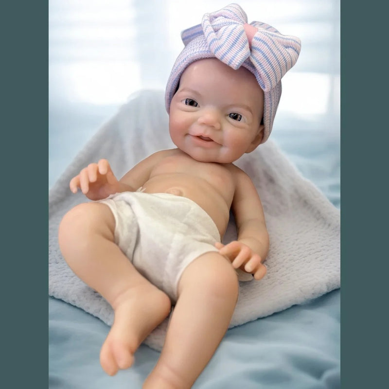 Boneca Bebê Reborn Menino de Silicone – 13 Polegadas