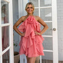 Vestido Longo Elegante com Flores 3D – Estilo Boho Chic para o Verão