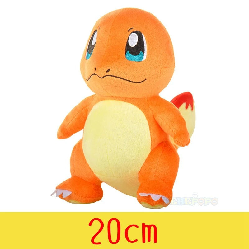 Pelúcias Pokémon Originais – Pikachu, Charmander, Squirtle e Bulbasaur
