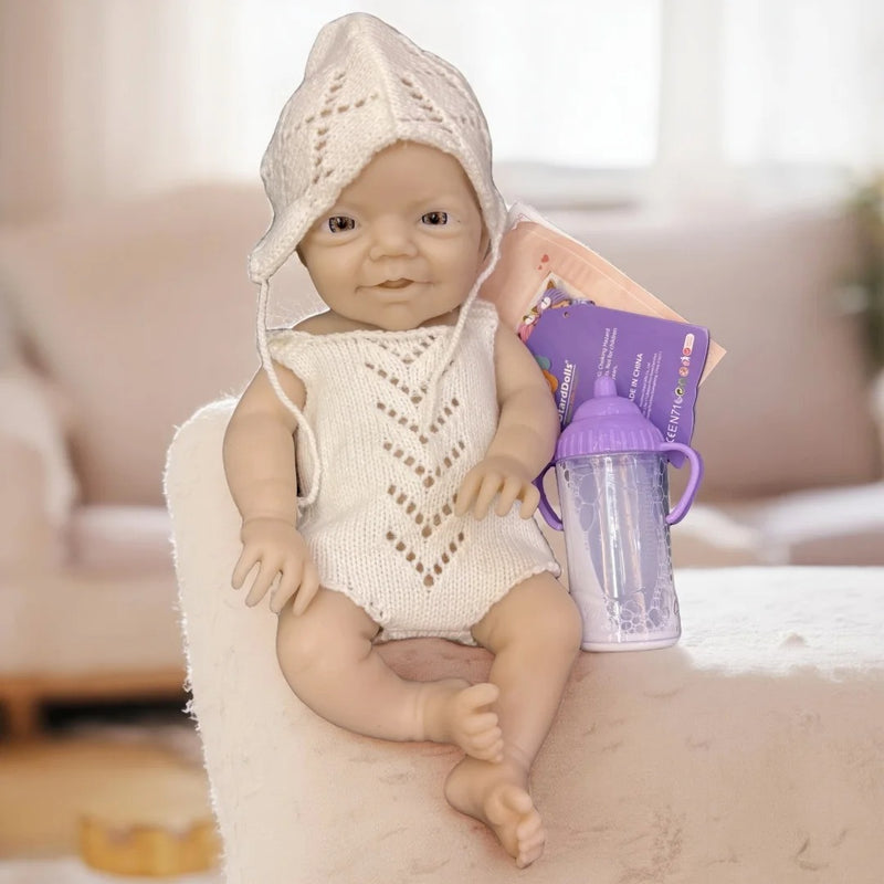 Boneca Bebê Reborn Menino de Silicone – 13 Polegadas